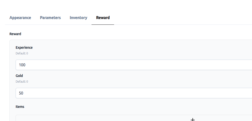 Enemy reward configuration