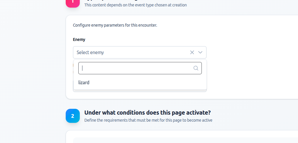 Enemy configuration on map