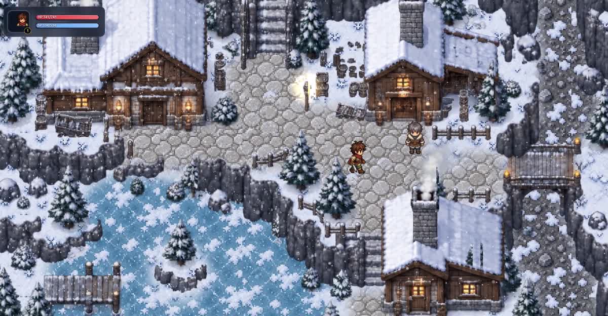 Snowy hamlet template